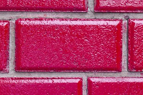 Abstract red brick wall, red brick wall texture in partial blur Stock Photos