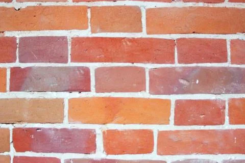 Abstract red brick wall texture depicting in paint colors on an old brick wall Stock Photos