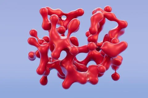 Abstract red bubbles background Stock Photos