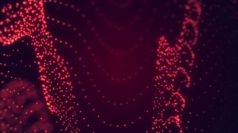 Abstract Red cg motion waving texture with glowing defocused particles Stockbeeldmateriaal 112233964