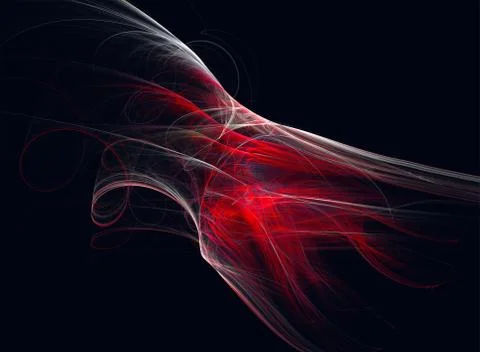 Abstract red chaotic pattern on a dark background Stock Illustration