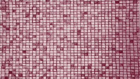 Abstract red checkered background, hand drawn pattern with strokes Stock Illustration