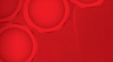 Abstract red circle and optical line art gradient color background Stock Illustration