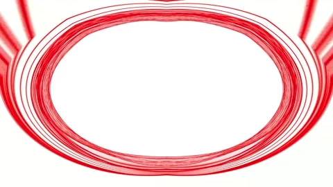 Abstract Red Circle Frame Stock Footage 289110574