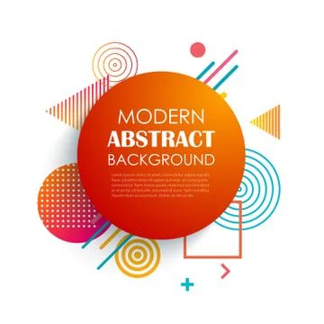 Abstract red circle geometric pattern design and background. Use for modern d Stock Illustration