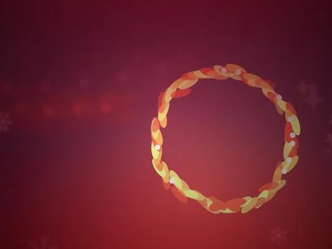 Abstract Red Circle with Heart Pattern Stock Photos