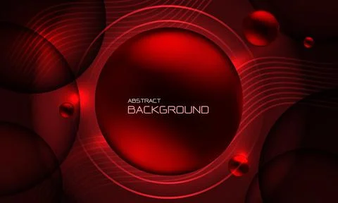 Abstract red circle line fluid liquid geometric design creative technology fu Stock Illustration
