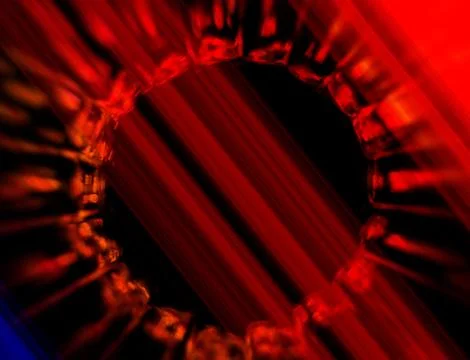 Abstract Red Circle With Lines On Gradient Stripe Background Stock Illustration