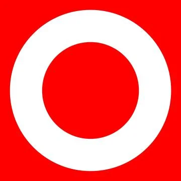 Abstract Red Circle on Red Background, Minimalist Design Stock Illustration