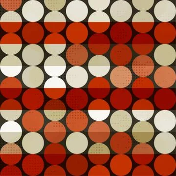 Abstract red circle seamless Stock Illustration