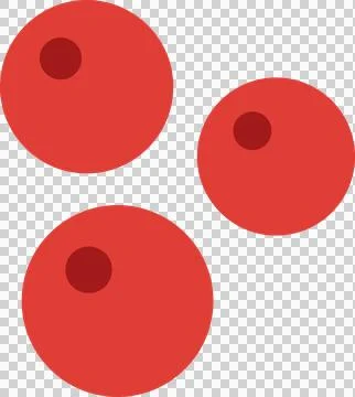 Abstract red circle set is showing in flat style on transparent background with Illustrazione stock