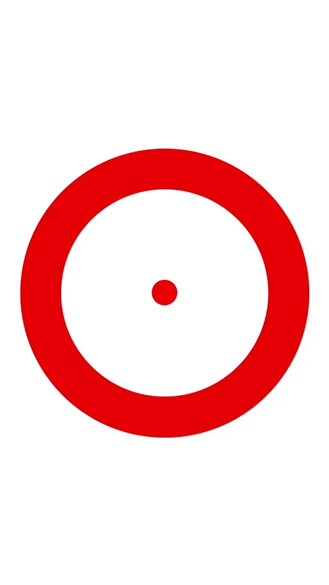 Abstract red circle shape animation loop Stock Footage 344256204