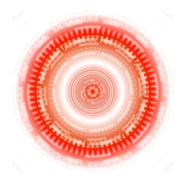 Abstract red circle technical background Stock Illustration