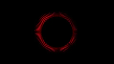 Abstract red circle waveform pulse animation on black background motion graph Stockbeeldmateriaal 334829762