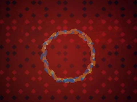 Abstract Red Circle with Woven Pattern イラスト素材
