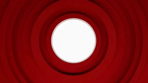 Abstract red circles, 3d animation loop Stock Footage 131509230