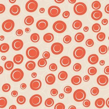 Abstract red circles seamless pattern Stock Illustration