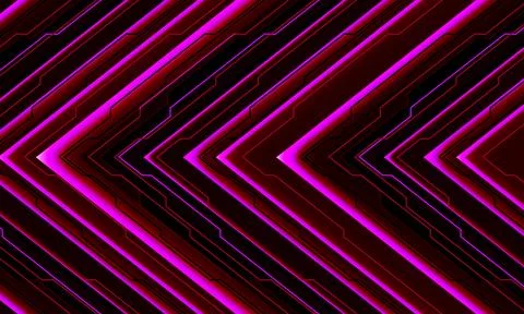 Abstract red circuit light cyber arrow direction geometric pattern design Stock Illustration