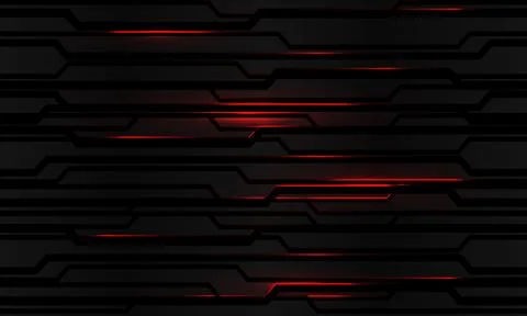 Abstract red circuit line technology on grey design modern futuristic Stock Illustration