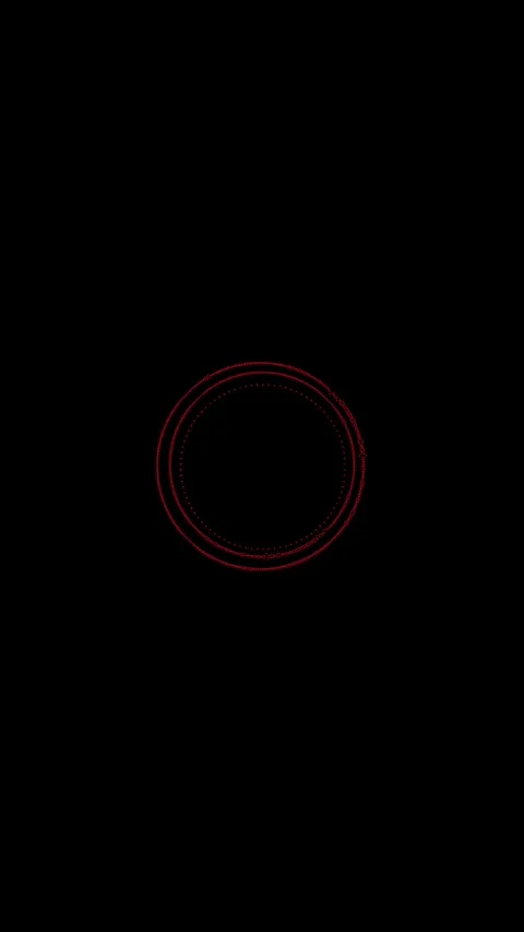 Abstract red circular audio visualizer on black background, vertical format Stock Footage 340131238