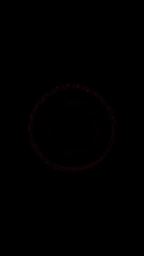 Abstract red circular audio visualizer on black, vertical format Stock Footage 340131509