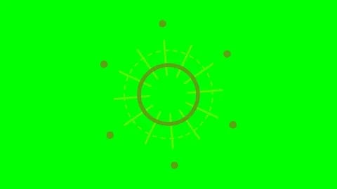 Abstract red circular energy burst graphic isolated on a bright green backg.. Stock-Footage 340902807