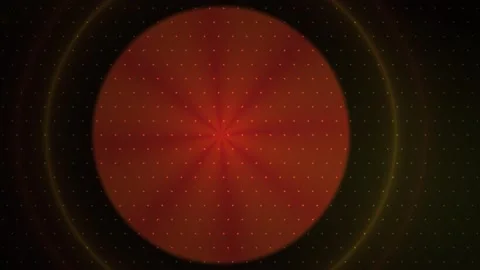 Abstract Red Circular Motion Graphic with Pulsing Geometric Star Pattern. Stock Footage 340524887