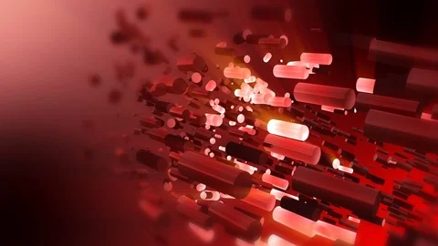 Abstract Red Clinders Stock Footage 71477850