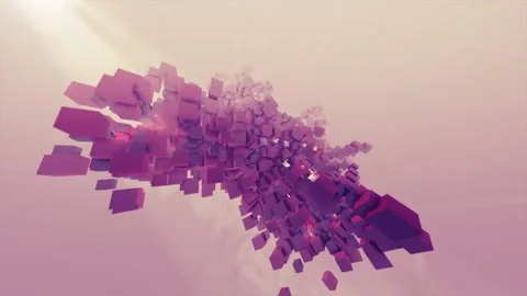 Abstract Red Color Blocks Moving Background Loop Video stock 201674007