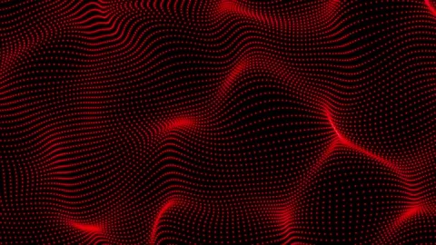 Abstract red color dots particles flowing wave pattern halftone gradient cu.. Video stock 290851714