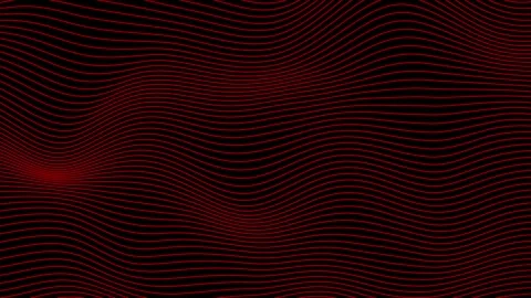 Abstract Red color horizontal wavy lines moving on black background Stock Footage 276409355