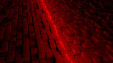 Abstract red colored cube background Stock Illustration