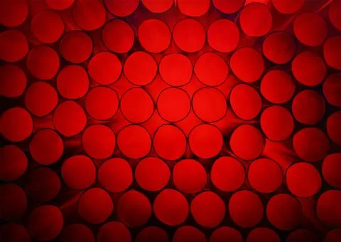 Abstract red colorful background of stack pipes 스톡 사진