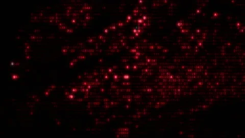 Abstract Red Computer Hex Code Algorithm Hud Design Template Loop Background 스톡 동영상 234940215