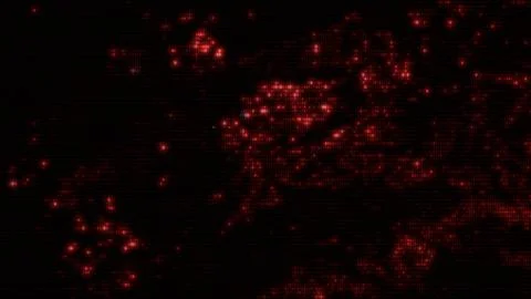 Abstract Red Computer Hex Code Algorithm Hud Design Template Background 库存照片