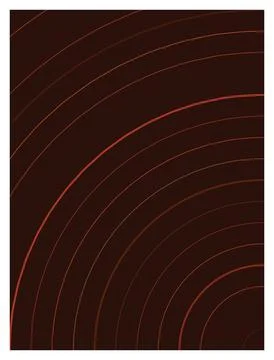 Abstract red concentric circle lines on dark brown background vector art. 스톡 일러스트