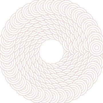 Abstract red concentric circles geometric pattern design graphic illustrati.. Stock Illustration