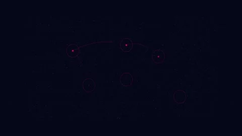 Abstract Red Constellation Lines on Dark Background Stock Footage 340880101