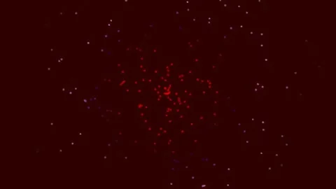 Abstract red cosmic dust particles floating in deep space nebula background Stock Footage 342204758