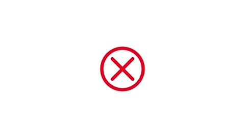 Abstract red cross circle animation with smooth x mark for error and declin.. Stock-Footage 336657778
