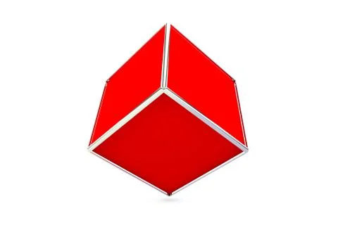 Abstract red cube イラスト素材