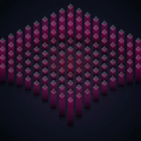 Abstract Red Cubes Array Rising Upward, Geometric Background, Data Visualiz.. Stock Footage 348230320