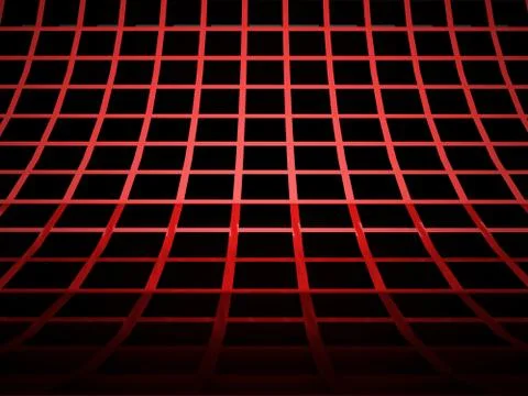 Abstract red cubes background rendered on black Stock Illustration