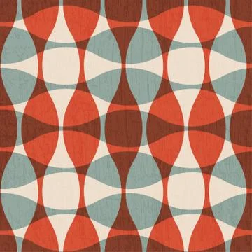 Abstract red curves seamless Stock Illustration