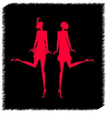 Abstract red dance Stock Illustration
