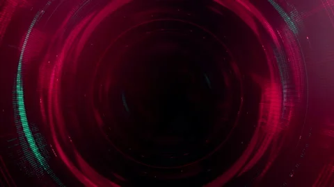 Abstract Red Dark Circle HUD AI Computer Code Dashboard VJ Loop Background Vidéo 236259315