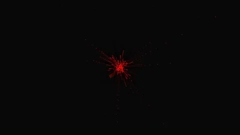 Abstract red data core pulse on black background with glowing particles in .. Stock-Footage 341679299