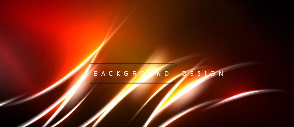 Abstract red design features dynamic glowing lines. Dark background creates イラスト素材