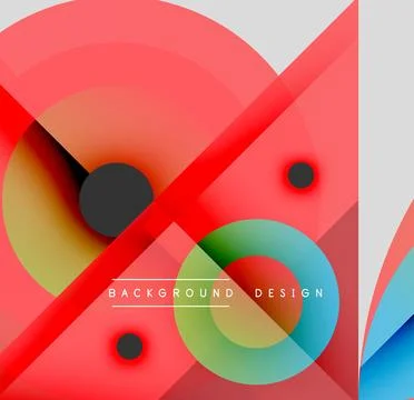 Abstract red design features overlapping circles, lines, dots. Gradient colors Ilustración de archivo