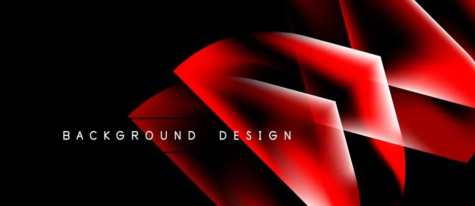 Abstract red design over black background. Modern shapes create dynamic visua Ilustração Stock